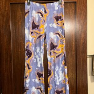 watercolor flare leggings